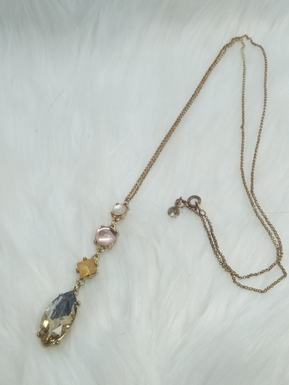 LOFT: 4 STONE DANGLE NECKLACE - Picture 6 of 9